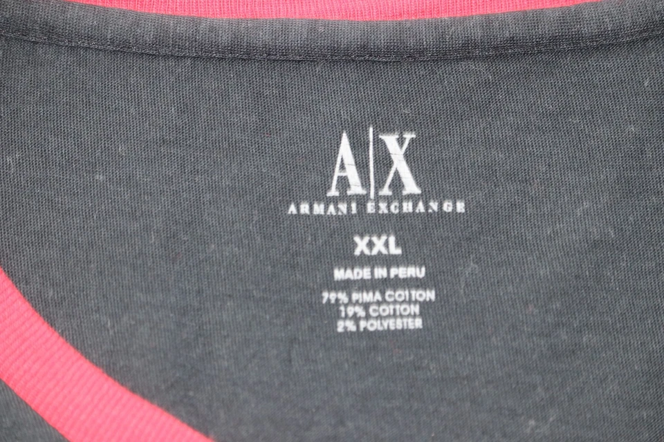 Camiseta Armani Exchange De Colección Para Hombre 2XL Gris Marino Rojo Logo Gráfico 1991 AX 44" Foto 3 de 4