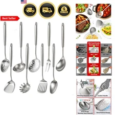 Kitchen Utensils Set Stainless Steel Cooking Tools Including Spoon Spatula Ladle