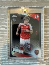 2025-26 Topps Chrome UCC Max Dowman Black Xfractor /10 RC #57 Arsenal Rookie