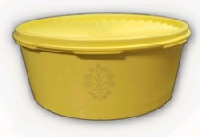 Vintage 1970 Tupperware Canister Yellow Serva...