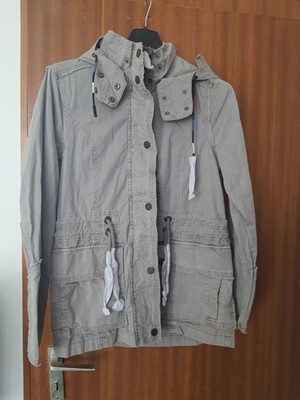 Dreimaster L 40 Grau Jacke Übergangsjacke Cardigan Trenchcoat Parka Anorak  
