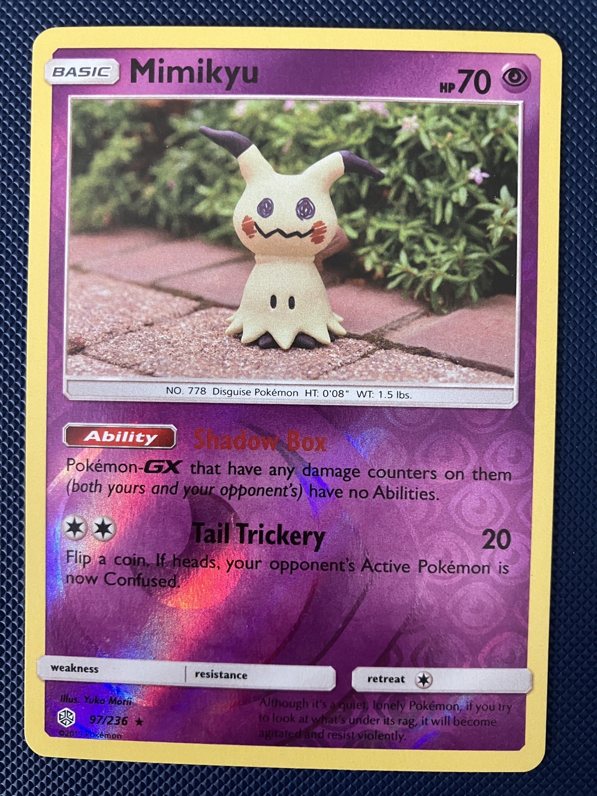 Mimikyu 97/236 - Pokemon Card - Reverse Holo - Cosmic Eclipse Set