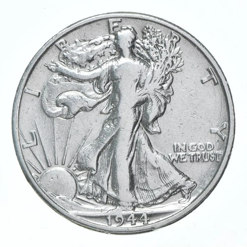 XF/AU 1944-D Walking Liberty Half Dollar Polished 90% Silver *9029