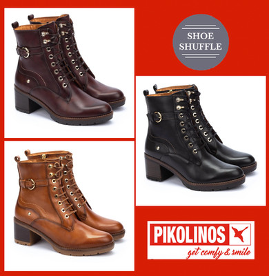 Pikolinos LLANES W7H-8510 Mid-Heel Stiefeletten Kalbsleder Schnürsenkel Reißverschluss