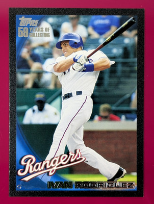 2010 Topps Series 1 IVAN RODRIGUEZ # 94 Black Border /59 Texas Rangers HOF
