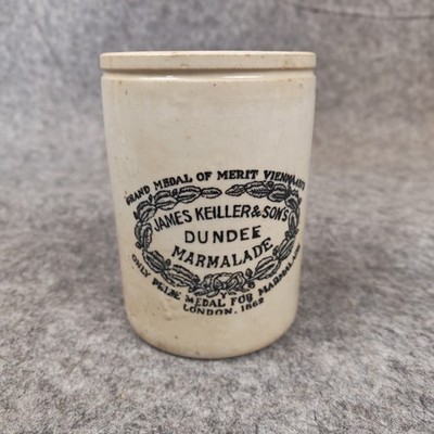 VINTAGE 1900er PRIMITIVER 2 Pfund JAMES KEILLER &SONS DUNDEE GRÖSSERER MARMELTOPF