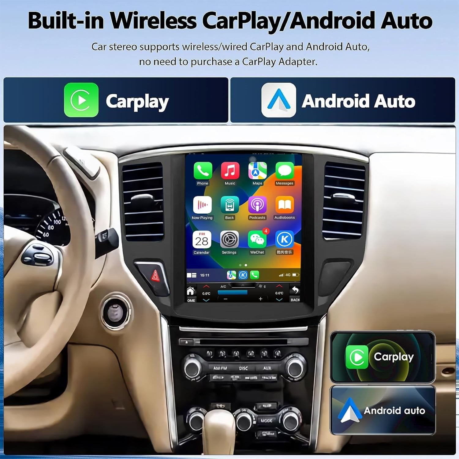 With Wifi & Oem Camera For Nissan Pathfinder 2012-2020