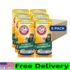 Unscented Baking Soda Cat Litter Deodorizer – 20 Oz (Pack of 6) for Daily Use