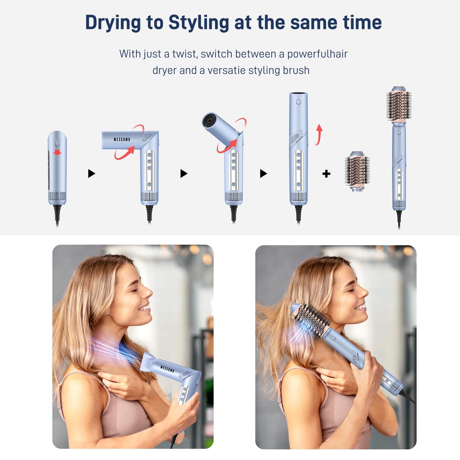 Hot Air Multi-Styler - 5 in 1 Professional Hair Wrap Styler Set with Air Curl...