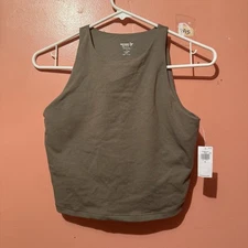 Old Navy Active Womens Sports Bra M Medium Green Light Support Go Dry New