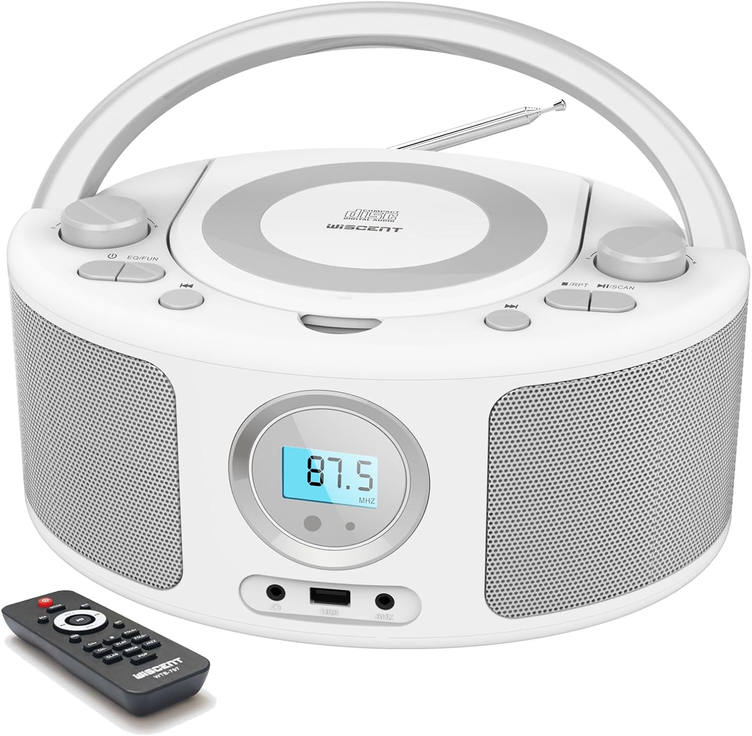 Radio Portatili Boombox Con Bluetooth, Telecomando, Lettore CD Stereo Con Radio 