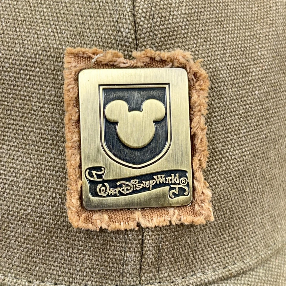 复古迪士尼帽子带背面橄榄绿色帆布迪士尼乐园度假区 Y2K 爸爸 — 第 3/4 张图片