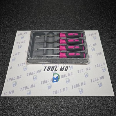 Snap-on Tools NEW LIMITED 4pc ELECTRIC PINK Mini Awl Hook Pick Set