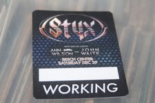Styx Ann Wilson Heart John Waite -  Unused Backstage Pass #2 - FREE SHIPPING -