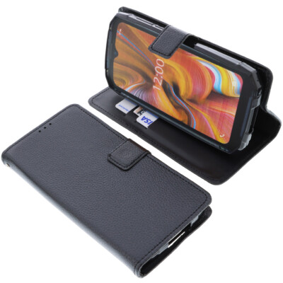 Tasche für Doogee S96 PRO Book-Style Schutz Hülle Handytasche Buch Schwarz