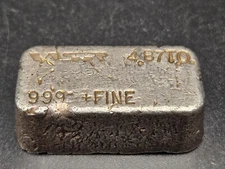 Vintage WSR (Western States Refining)  4.87 Ozt .999 Poured Silver Bar