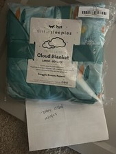 Little Sleepies Cloud/ Crib Sheet/ Swaddle/ Romper Set Bundle Lot