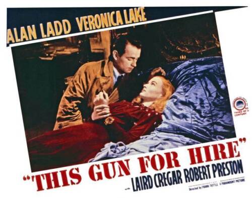 This Gun For Hire Lobby Card Alan Ladd Veronica Lake 1942 Old Movie Photo