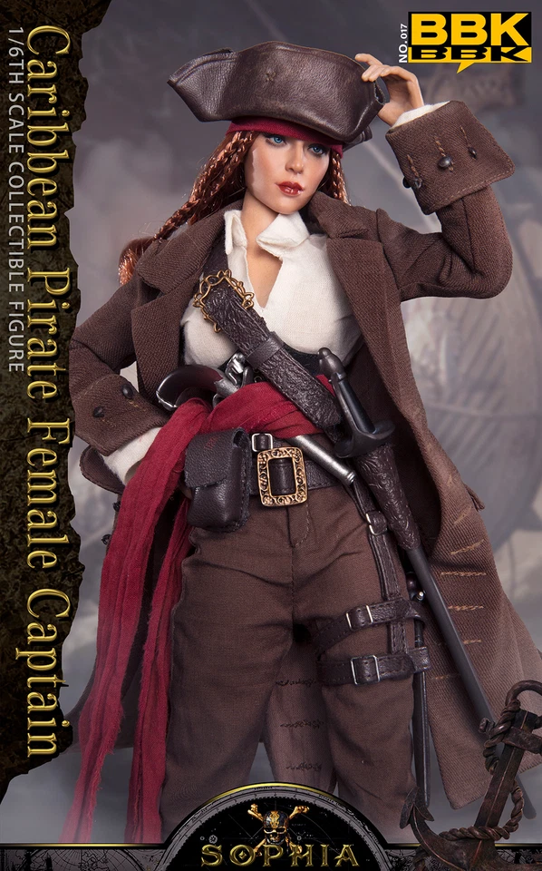 BBK BBK017 Pirata Mujer Capitana 1/6 Figura de Acción Modelo Coleccionable Juguete NUEVO Foto 3 de 4