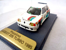 Piccolino Peugeot 205 Turbo 1985 White Metal Car Kit 1/87 Factory Built 1/76