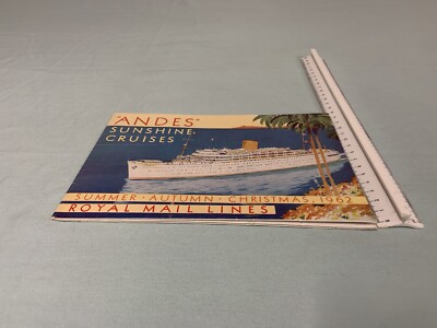 Royal Mail Lines - R.M.S. Andes, Sunshine Cruises, Deck Plan von 1962