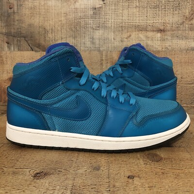 Nike Air Jordan I Mid Mens Size Charlotte Hornets Teal Blue 364770-401 