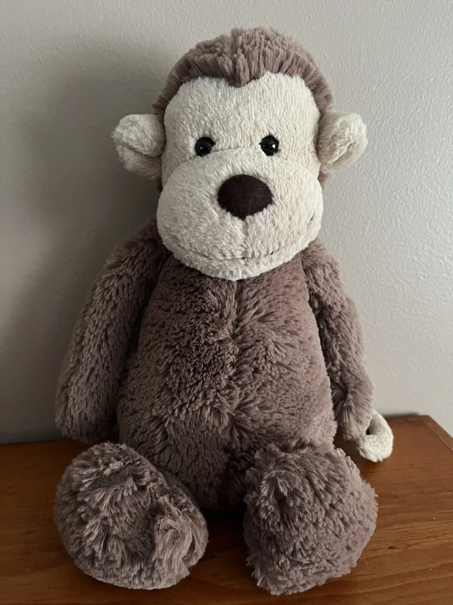 Jellycat BASHFUL Brown Plush Monkey Ape Chimpanzee Animal 12