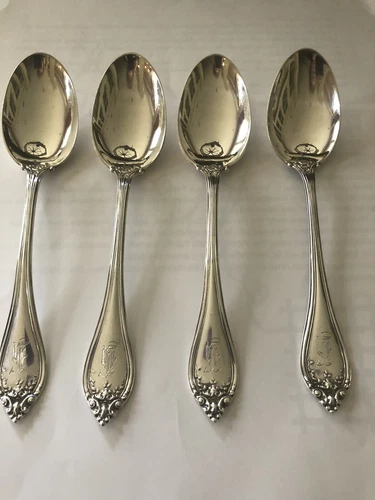 International Silver Co 4 Sterling Silver Spoons