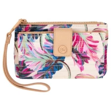 #Samantha Brown To-Go Quilted RFID Travel Wallet - Abstract Floral