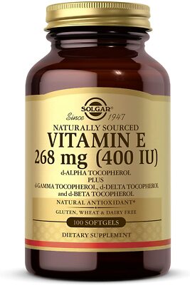 Solgar Vitamin E Mixed 400 IU 100 softgels pack of 2 EXP:11/26 (5416)