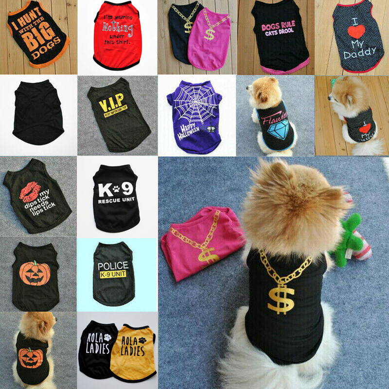 Small Dog Cat Puppy Vest T-Shirt Coat Summer Apparel Costumes