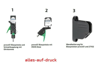 Druckluft Ausblaspistole Prevost S1 verschiedene Ausführungen