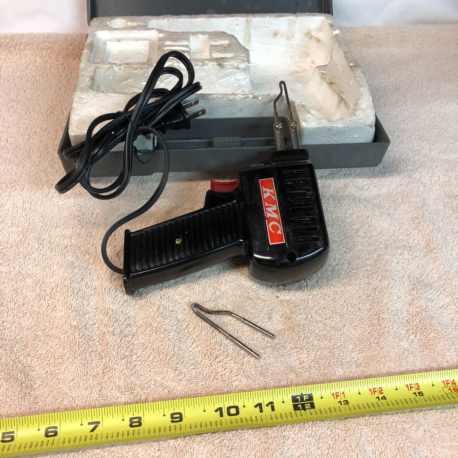 KMC ELECTRIC SOLDERING GUN/IRON IN ORIGINAL CASE W/ XTRA TIP eBay