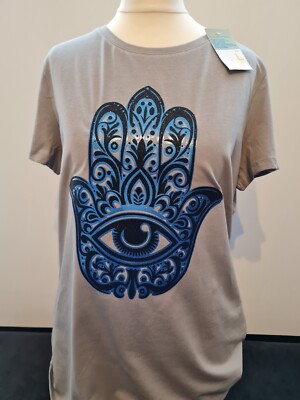 Evil Eye Hamsa Hand Fatima good luck sparkle glitter T Shirt