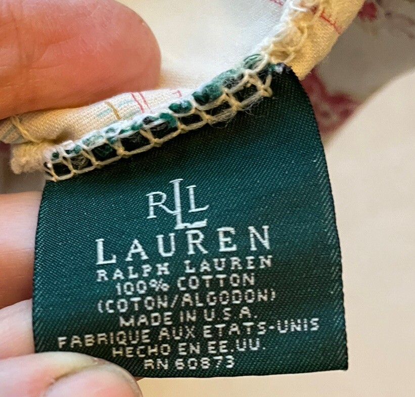 2 VTG Ralph Lauren Pillowcases Standard Floral JOSIE Cotton USA eBay