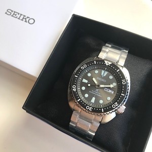 Seiko SRPC23K1 Prospex Turtle Automatic Diver Grey Dial Silver Steel Watch  | eBay