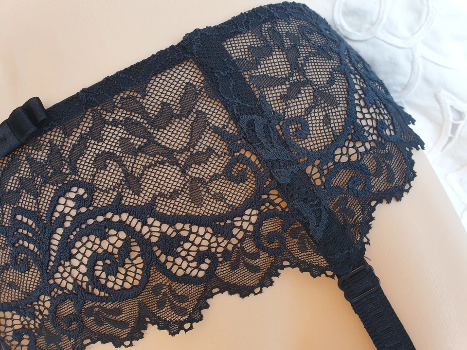 Новый Simone Perele черный кружевной подвеска ремень подвязки размер S - Изображение 2 из 4