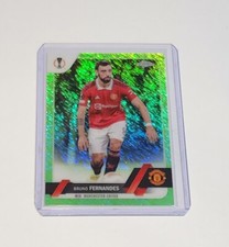 2022/23 Topps Chrome UEFA CC Neon Green Shimmer Bruno Fernandes 080/399