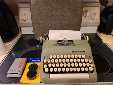 vintage smith corona sterling typewriter white keys thumbnail