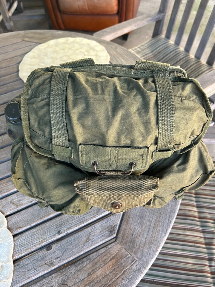 Original Vietnam War ARVN Rucksack, WW2 First Aid bandage, Canteen w ...
