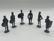 6 Pewter Knight 1.5" Figurines Knights, Medieval, Fantasy, Dragons