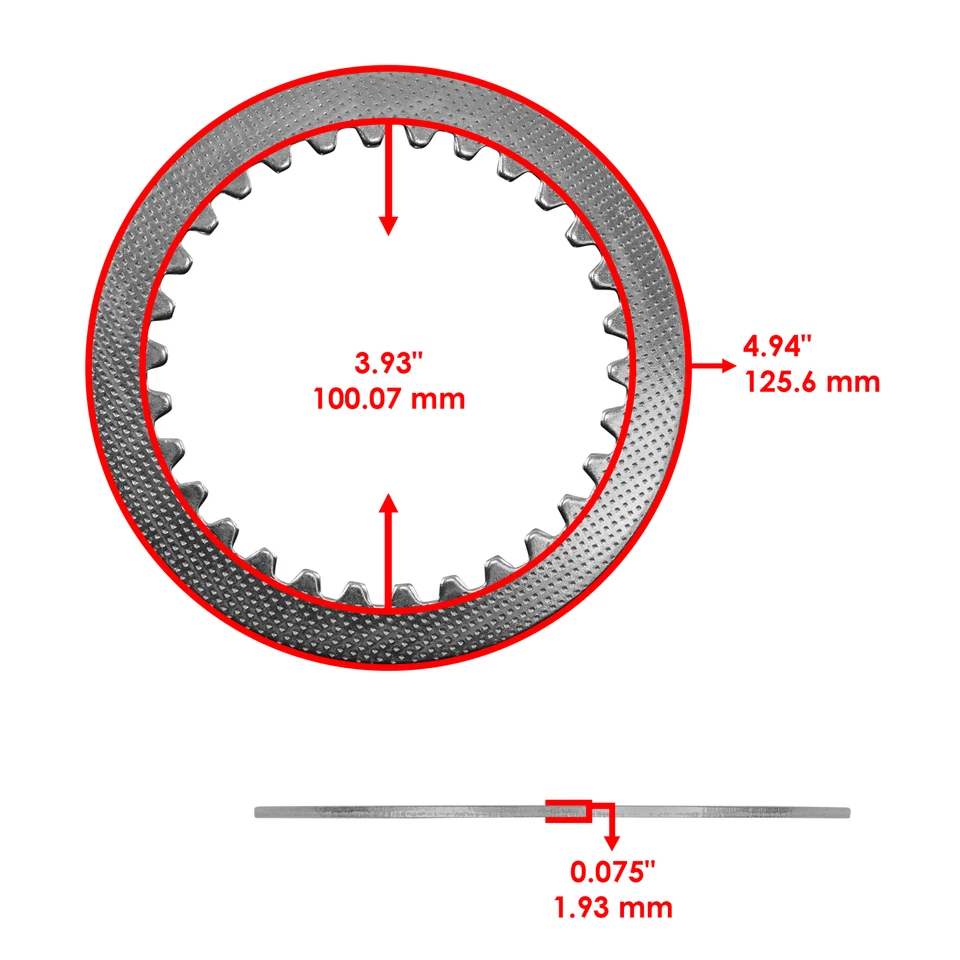 Clutch Friction Plates Kit for Honda CB500F CB500FA CB500X CB500XA ABS 2013-2018 - Image 4 of 4