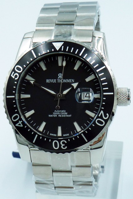 Revue Thommen 45mm Silver Stainless Steel Case and Band Men's Wristwatch  for sale online | eBay