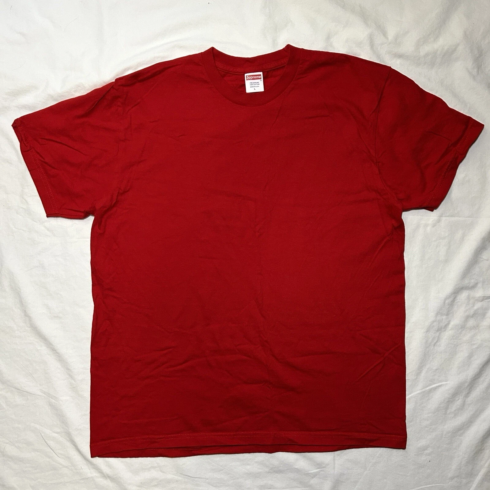T shirt rouge Supreme Pouvoir Supreme Au People printemps/été 2019   Taille L   USA