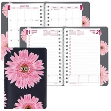 2026 Brownline CB634G.05 Pink Daisy Daily Planner Appointment Book, 8 x 5"