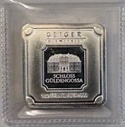 1 oz ounce GEIGER EDELMETALLE .999 Silver Square Bar Made in Germany