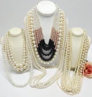 VINTAGE TO NOW FAUX PEARL BEAD NECKLACE LOT, FASHION/COSTUME JEWELRY LOT