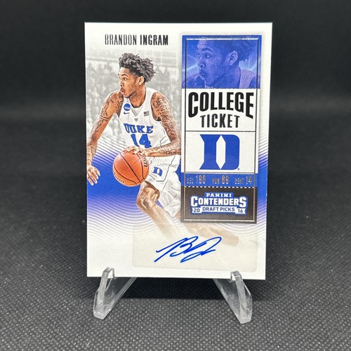 Brandon Ingram [White Jersey Autograph] #102 2016 Panini Contenders Draft Picks card