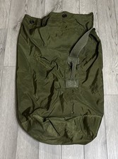 US Army Olive Green Vintage Duffel Bag w/carry Handle Shoulder Strap Nylon