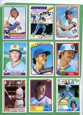 Robin Yount Baseball Card Lot (9) 1976-83 HIGH GRADE HOF Brewers